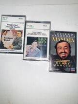 3 Cassettes Music from Italy Italia Luciano Tajoli Luciano Pavarotti &#39;84-86 NOS - £12.51 GBP