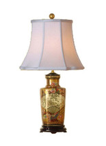 Satsuma Style Porcelain Vase Table Lamp 27&quot; - £224.27 GBP