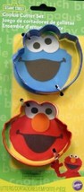Sesame Street Wilton Metal Cookie Cutter Set 2 Pc Elmo Cookie Monster - £4.63 GBP