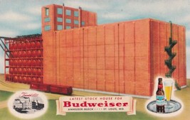 Budweiser Beer Stock House #14 Largest in World Brewery Advertising Postcard D27 - £2.35 GBP