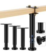 Set Of 4 Adjustable Bed Legs Replacement, Adjustable Metal Bed Frame Sup... - $780.84 MXN