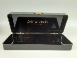 VTG Pierre Cardin Case Box for Jewelry Black &amp; Gold Hard Plastic 10.25&quot; - £5.87 GBP