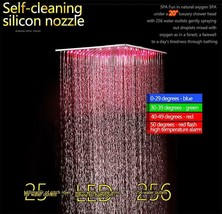 LED 20&quot; Square Ceiling Mounted Shower System 2 Rainfall Mode, Brushed Ni... - $1,187.99