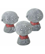 Decorative Small Jizo Bosatsu Monks Set of 3 Figurines 2.5&quot;H Protection ... - £21.08 GBP