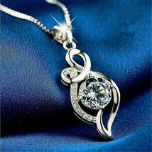 2.50 Ct Round Cut Simulated Diamond Women&#39;s Gift Pendant 14K White Gold Plated - £36.82 GBP