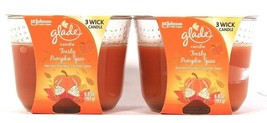 2 Count Glade 6.8 Oz Limited Edition Toasty Pumpkin Spice Triple Wick Candle - £19.18 GBP