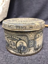Smith Brothers Cough Drops Blue Circular Vintage Tin ~ Bristol Ware - Empty - $4.46