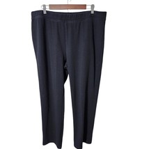 Chicos Weekends Pants Size 3(16) Black Pull On Comfort Travel Stretch Straight - £17.96 GBP