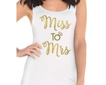 Miss to Mrs Bridal Sleeveless Tank Top Adult Standard up to Size 8 1 Pie... - $8.95