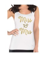 Miss to Mrs Bridal Sleeveless Tank Top Adult Standard up to Size 8 1 Pie... - €7,73 EUR