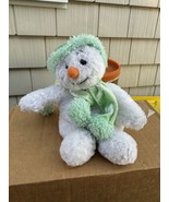 Commonwealth Plush Stuffed Snowman Sparkle Tinsel Soft Colors Christmas ... - $9.89