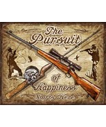 Pursuit Happiness Rustic Funny Hunt Hunting Cabin Man Cave Wall Decor Me... - £17.36 GBP