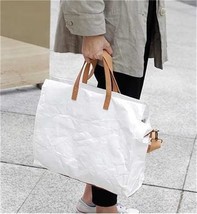 Latest Women Handbags Lady Shoulder Bag Top Kraft Paper Totes Messenger Bag Wash - £21.87 GBP