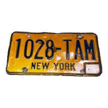 Vintage New York Collectible License Plate Original Tag 1028 TAM Man Cav... - $13.09