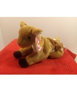Ty Beanie Baby &quot;Whisper&quot; Stuffed Animal Fawn with Tag Errors &amp; Tag Prote... - £115.76 GBP