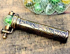 Antiqued Brass Kaleidoscope with Marble Eyepiece Classic Best Gift Kaleidoscope - £17.17 GBP