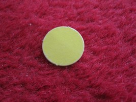 1970 Squirmy Wormy Board Game Piece: yellow round marker - $1.00