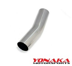 Yonaka 3&quot; Polished 304 Stainless Steel 15 Degree Mandrel Bend Pipe Tube 6&quot; Legs - £28.27 GBP