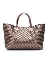 Woven Handbag Carrying Tote bag Lady Beach shoulder bag 12 Colors - £78.63 GBP