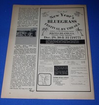 Bluegrass Festival By The Sea Pickin&#39; Magazine Photo Clipping November 1977 - £12.08 GBP