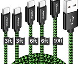Usb C Cable Fast Charge, [5-Pack, 3/3/6/6/10 Ft] Type C Charger Braided ... - $27.99