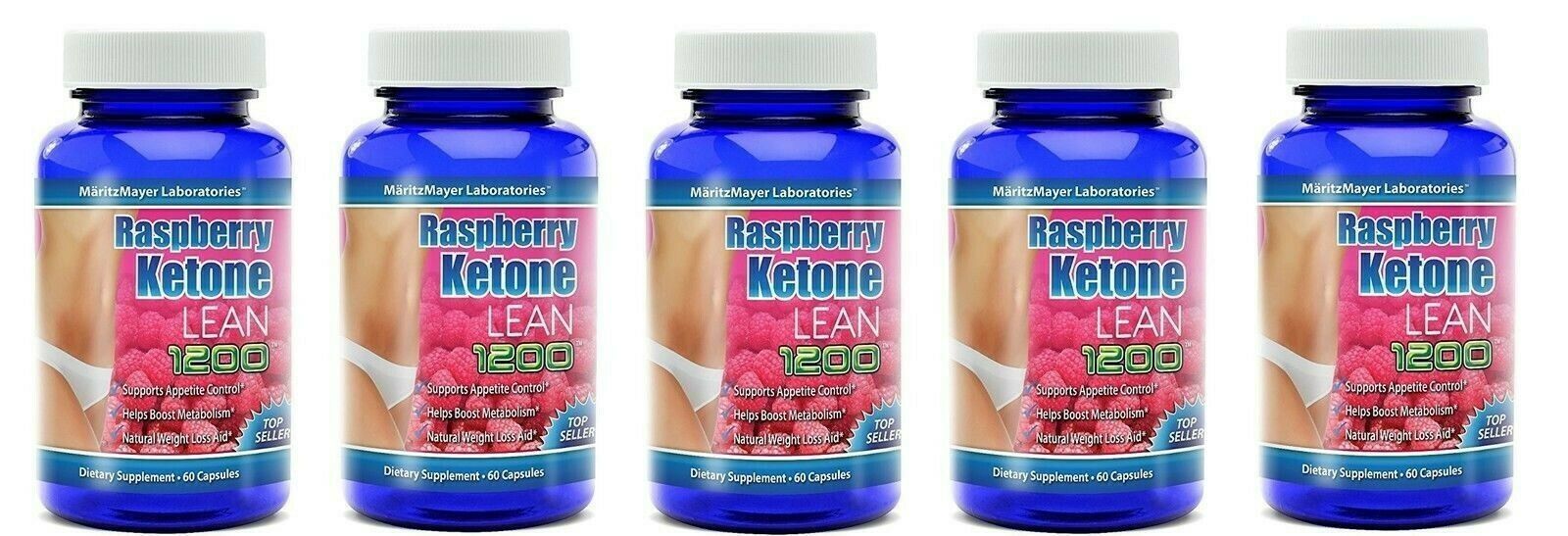 5 Bottles Raspberry Ketone Lean Advanced Weight Loss Supplement MaritzMayer - $27.47