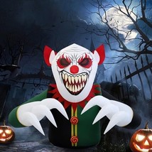 7.5ft Clown Jester Joker Halloween Outdoor Inflatable Lawn Blow UP Decoration - £42.22 GBP