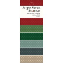 Simple Stories Color Vibe Washi Tape 6/Pkg-Winter - £11.14 GBP