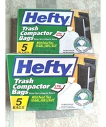 Hefty Trash Compactor Bags 18 Gallon Backpack Liner Lot of 2 Boxes 10 Bags - $33.66