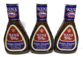 Ken&#39;s Steak House Asian Sesame with Ginger &amp; Soy Salad Dressing 16 oz - 3pk - £15.31 GBP