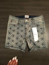 NWT Girls Hudson Jeans Kaleidoscope Flower Raw Edge Jean Shorts Sz 6X Frayed - $39.99