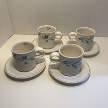 Pfaltzgraff April 4 Cups & Saucers Mugs Flat Bottom 3.25" - $19.79