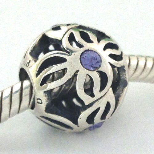 Primary image for Authentic Chamilia Pinwheel Lilac Crystal Bead Charm, 2025-0831, New