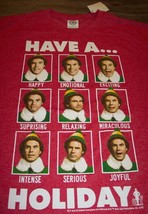 Funny Elf Will Farrel Expressions Christmas T-Shirt Mens Large New w/ Tag - £15.64 GBP