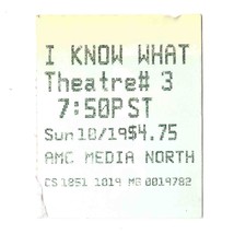 I Know What You Did Last Summer 1997 Ticket Stub AMC Theater Burbank CA Vintage - £19.83 GBP