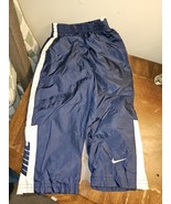 VINTAGE Nike Pants Boys 2T Blue Swoosh Spellout Mesh Lined Track 90s Y2K... - $14.01