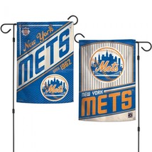 New York Mets Cooperstown 2-SIDED 12&quot;X18&quot; Garden Flag New &amp; Officially Licensed - £10.43 GBP
