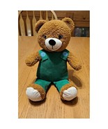 Kohls cares corduroy brown Bear with green overalls - $9.50