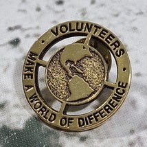 Volunteers Make The World Of Difference Earth Day Arbor Day Lapel Pin Br... - £11.89 GBP
