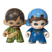 1/1 Custom Painted 4&quot; Nativity Munny Kidrobot Dunny, Mary+Joseph, Signed OOAK - £19.01 GBP