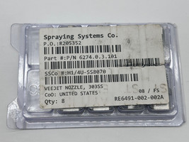 Spraying Systems 6274.0.3.101 Veejet Nozzle 303SS Lot of 8 - $135.00