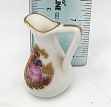 Vtg Sa Limogenes France Porcelain Dollhouse Pitcher Courting Couple - $6.50