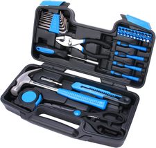40-Piece All Purpose Household Tool Kit – Includes All Essential Tools for Home, - £24.34 GBP