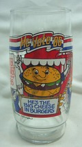 Vintage Mc Donald&#39;s Vote Quarter Pounder W/ Cheese 6&quot; Collector&#39;s Glass Cup 1986 - £12.58 GBP