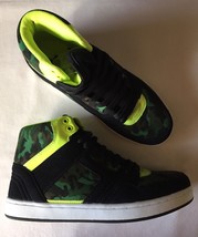 Deena &amp; Ozzy Camo High-Top Sneakers Shoes Size 7 Urban Outfitters Black &amp; Green - £30.92 GBP