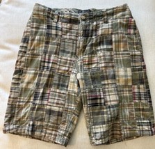 Vintage US Polo Association Madras Shorts Quilted Patch Plaid 90s Men’s 32 - £40.24 GBP