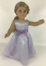 American Girl Doll 18&quot; Blonde Hair Blue Eyes Teeth Earrings Outfit Dress... - $128.65