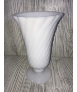 E.O.Brody milk glass pedestal flower vase MJ 52 - £13.94 GBP