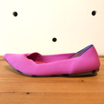 9 - Rothy&#39;s Pink Fuchsia Knit Retired Ballet Flats Pointed Toe Shoes 0316AO - £59.25 GBP