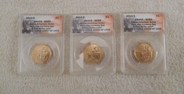 3 - ANACS-EU69 2014-D Native American Dollar - Coin &amp; Currency Set - 1st Strike - £74.41 GBP